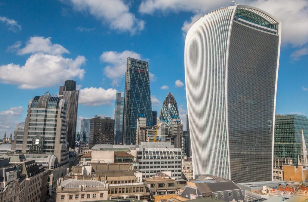 View of commercial properties in London