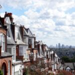 Houses in London with a view of the City