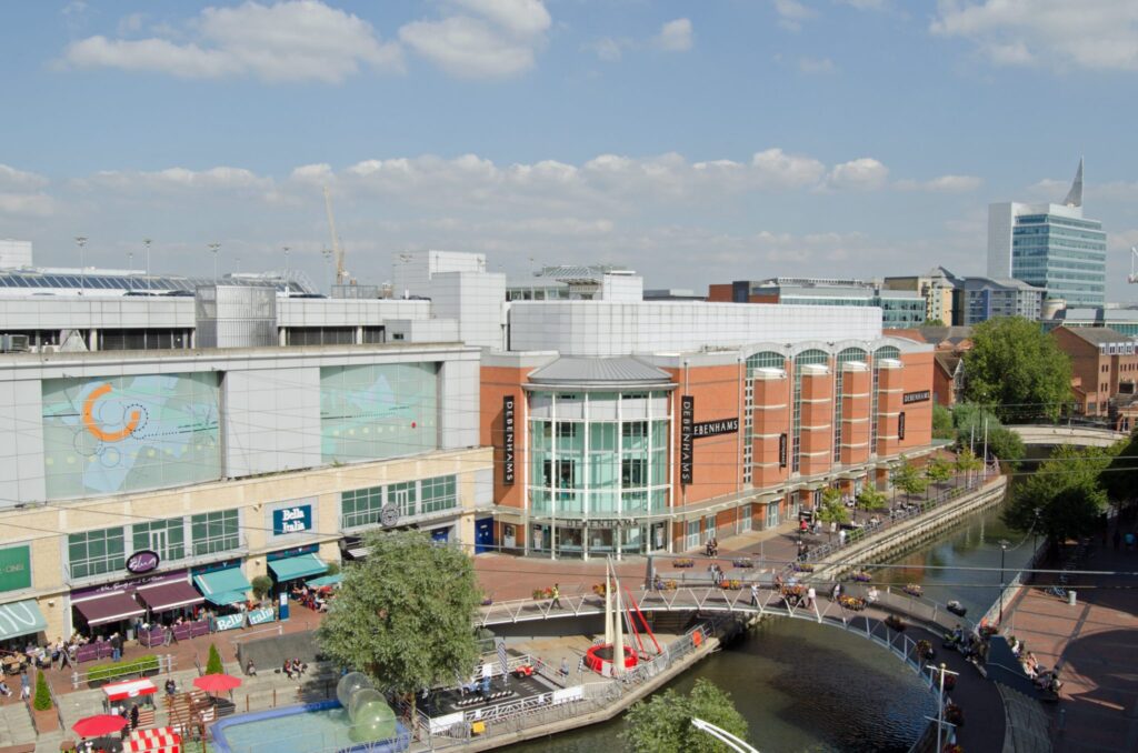 A view of the town centre in Reading