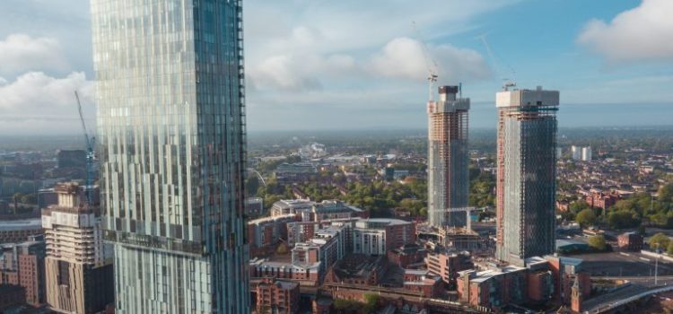 An aerial view of Manchester build-to-rent properties property investment