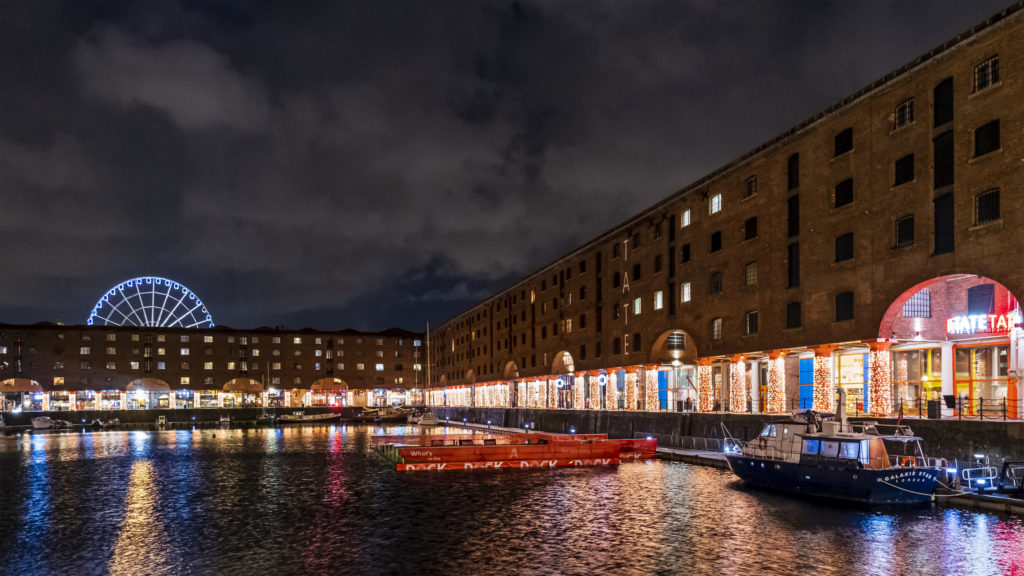 Liverpool docks night