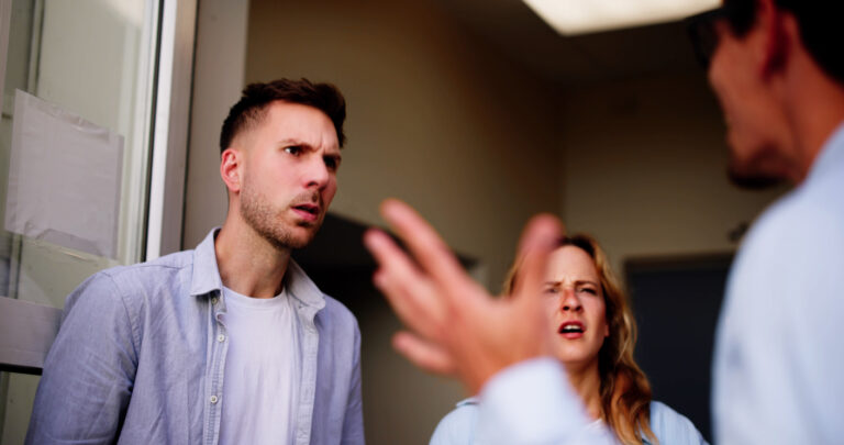 angry neighbour